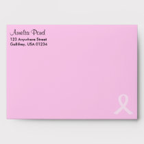 Pink Ribbon Breast Cancer A7 (7 ¼” x 5 ¼”) envelopes