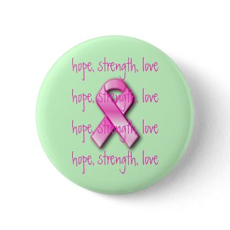 Pink Ribbon Breast Cancer Awareness Button button