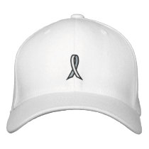Pink Ribbon - Breast Cancer Awareness embroidered hats by spacedust Pink Ribbon - Breast Cancer Awareness embroidered hats