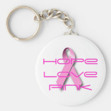 Pink Ribbon Breast Cancer Awareness Key Chains