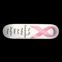 PINK RIBBON BREAST CANCER AWARENESS : skateboards