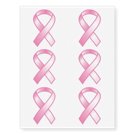 Pink Ribbon Breast Cancer Awareness Temporary Tattoos Zazzle