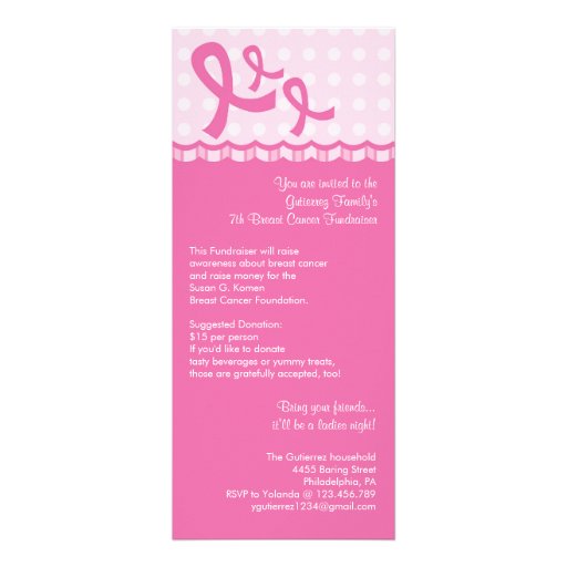 Pink Ribbon Breast Cancer Event Invitation