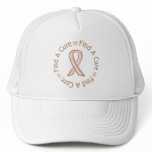 Pink Ribbon Breast Cancer Find A Cure hats by TeeShirtsTShirts Pink Ribbon Breast Cancer Find A Cure hats