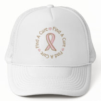 Pink Ribbon Breast Cancer Find A Cure hats