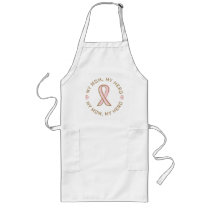 Pink Ribbon Breast Cancer My Mom My Hero Apron