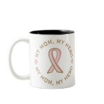 Pink Ribbon Breast Cancer My Mom My Hero Coffee Mugs