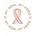 Pink Ribbon Breast Cancer My Mom My Hero Tee Shirt