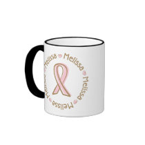 Pink Ribbon Breast Cancer Name Melissa Mug