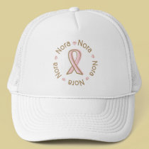 Pink Ribbon Breast Cancer Name Nora hats