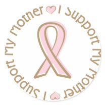 Pink Ribbon Breast Cancer Support Mother stickers