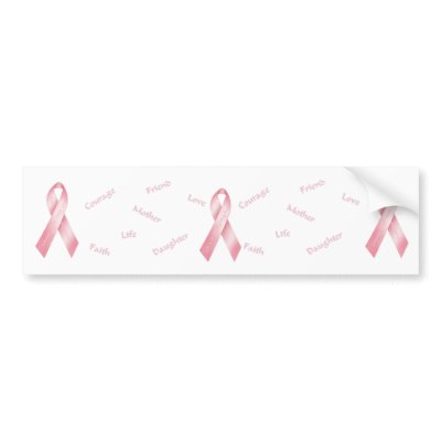 Pink Ribbon Bumper sticker by Aun_T_A