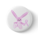 Pink Ribbon Bunny buttons