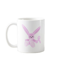Pink Ribbon Bunny Mugs
