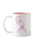 Pink Ribbon Butterfly Coffee Mug