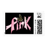 Pink Ribbon Butterfly Postage