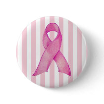 Pink Ribbon Button