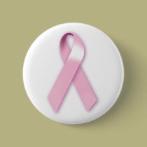 Pink Ribbon Button