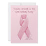 Pink Ribbon Cancer Free Anniversary Invitation