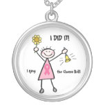 Pink Ribbon Chemo Bell Necklace