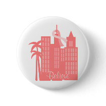 Pink Ribbon Cityscape buttons