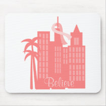 Pink Ribbon Cityscape mousepads