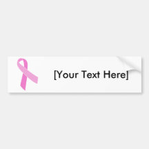 Pink Ribbon Customizable Bumper Stickers