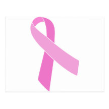 Pink Ribbon Customizable Postcard