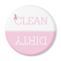 Pink Ribbon Dirty Clean Dishwasher Magnet magnets