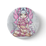 "Pink Ribbon Fairy" Button