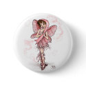 Pink Ribbon Fairy buttons