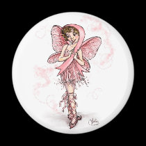 Pink Ribbon Fairy magnets