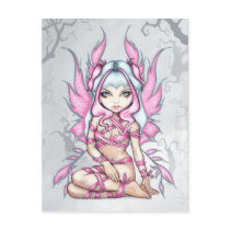 "Pink Ribbon Fairy" Postcard by strangeling "Pink Ribbon Fairy" Postcard