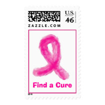 Pink Ribbon, Find a Cure stamps