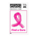 Pink Ribbon, Find a Cure Postage Stamp