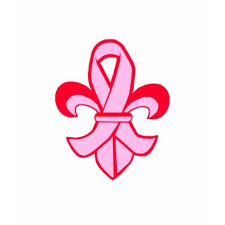 Pink Ribbon Fleur de Lis shirt