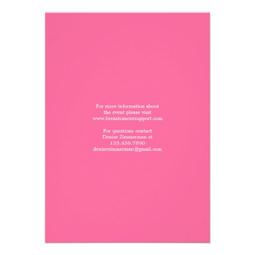 Pink Ribbon Fundraising Event Invitation