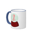 Pink Ribbon Globe Coffee Mugs