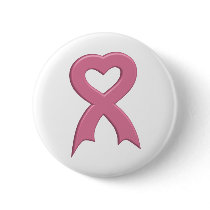 Pink-Ribbon-Heart-3D Button by pinkribbonshirts Pink-Ribbon-Heart-3D Button