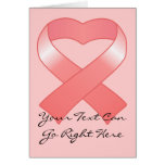 Pink Ribbon Heart Card