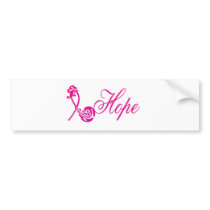 pink ribbon hope bumper stickers