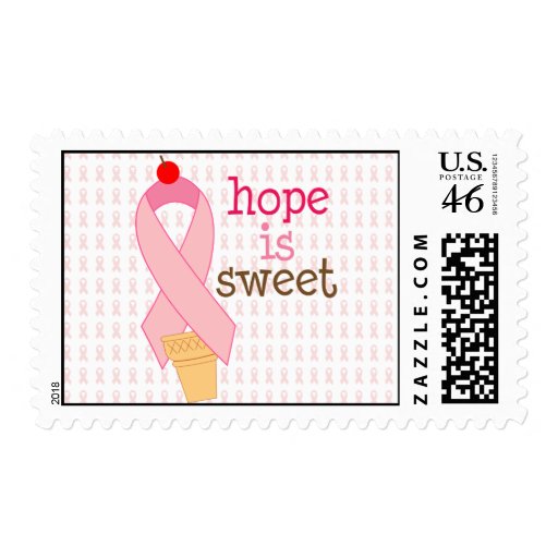 Pink Ribbon Hope is Sweet Stamp