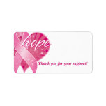 Pink Ribbon Hope Label