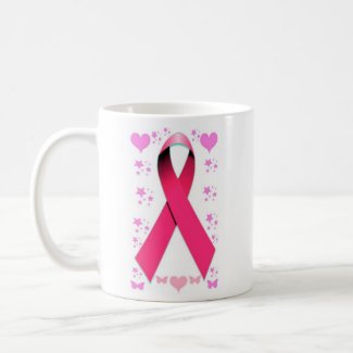 Pink Ribbon - Hope, Love, and Care mug