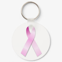 Pink Ribbon Key Chain keychains by JessicaInSeattle Pink Ribbon Key Chain keychains
