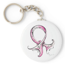 Pink Ribbon keychains