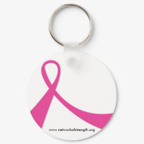 Pink Ribbon Keychain by NetworkofStrength Pink Ribbon Keychain