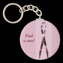 Pink Ribbon Keychain