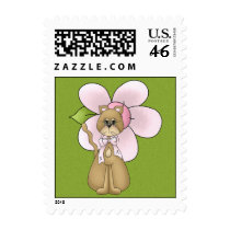 Pink Ribbon Kitty Postage Stamps