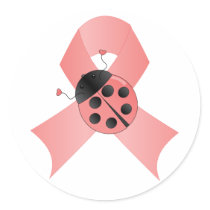 Pink Ribbon Lady Bug stickers by PinkRibbon Pink Ribbon Lady Bug stickers